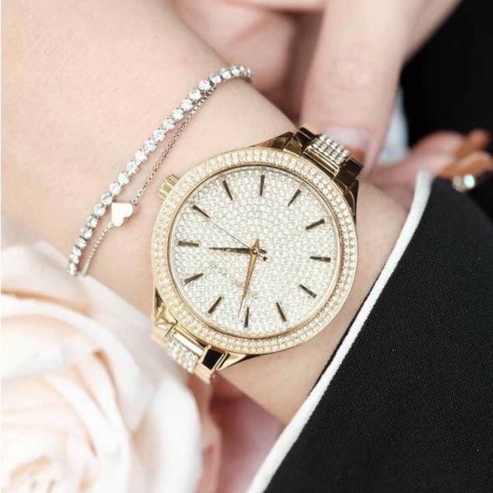 Michael Kors Gold Crystal Pavé Dial Women's Watch